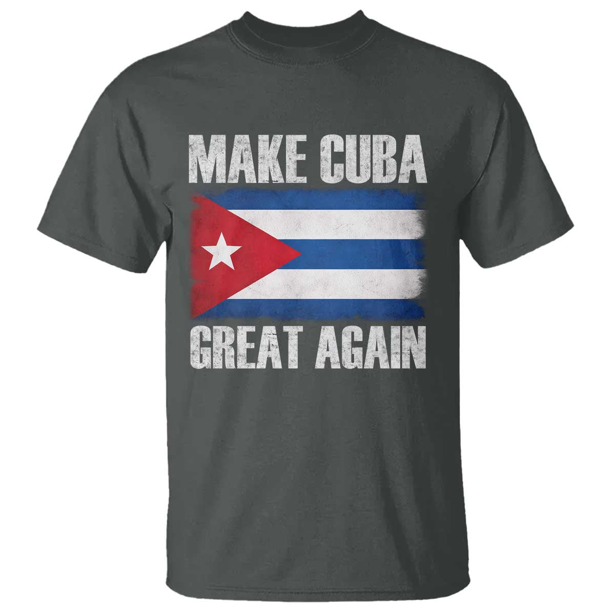 Make Cuba Great Again T Shirt Vintage Cuban Map TS11 Dark Heather Print Your Wear