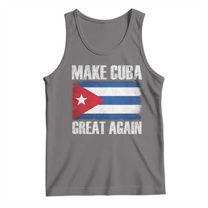 Make Cuba Great Again Tank Top Vintage Cuban Map TS11 Deep Heather Print Your Wear