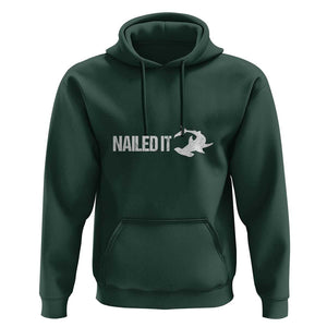 Funny Hammerhead Shark Hoodie Nailed It Shark Lover TS11 Dark Forest Green Print Your Wear