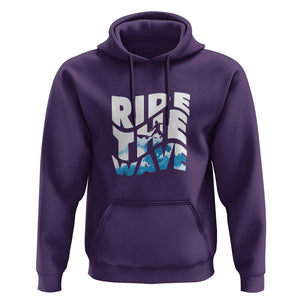 Surfing Hoodie Ride The Wave Surfer Boardsport Wave TS11 Purple Print Your Wear