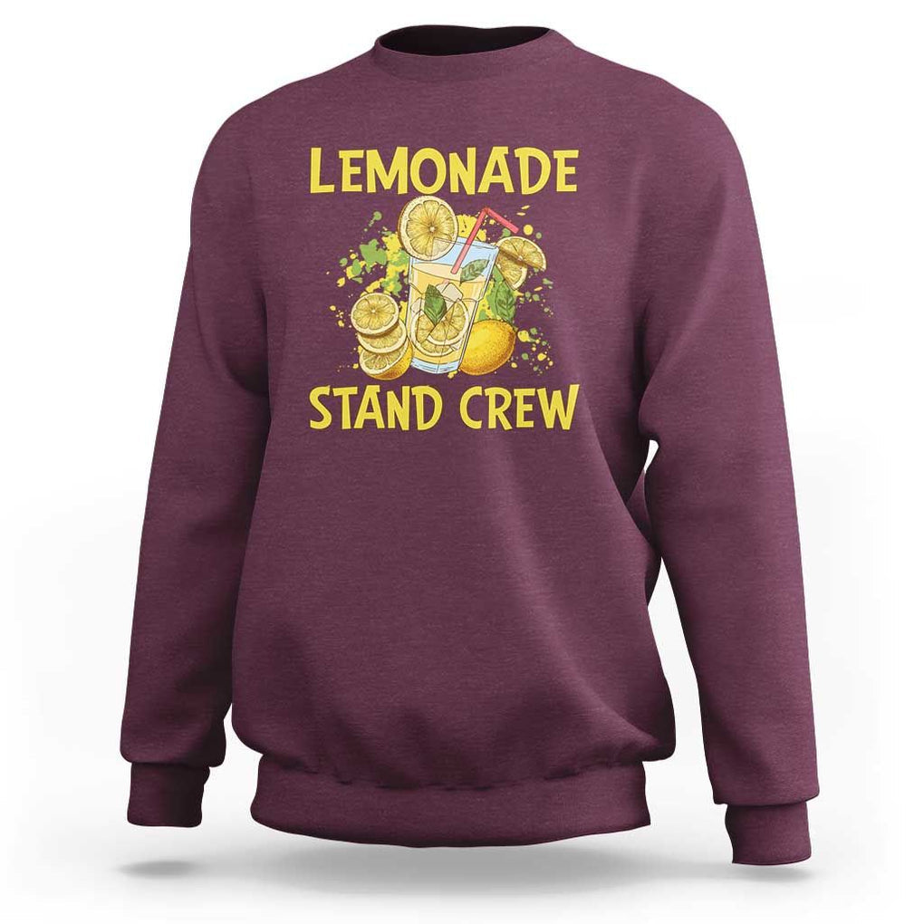 Lemon Stand Boss Sweatshirt Lemonade Stand Crew Young CEO Juice TS11 Maroon Print Your Wear