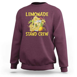 Lemon Stand Boss Sweatshirt Lemonade Stand Crew Young CEO Juice TS11 Maroon Print Your Wear