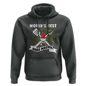 Grilling Barbecue Hoodie World's Best Grill Master BBQ Smoker TS11 Dark Heather Print Your Wear