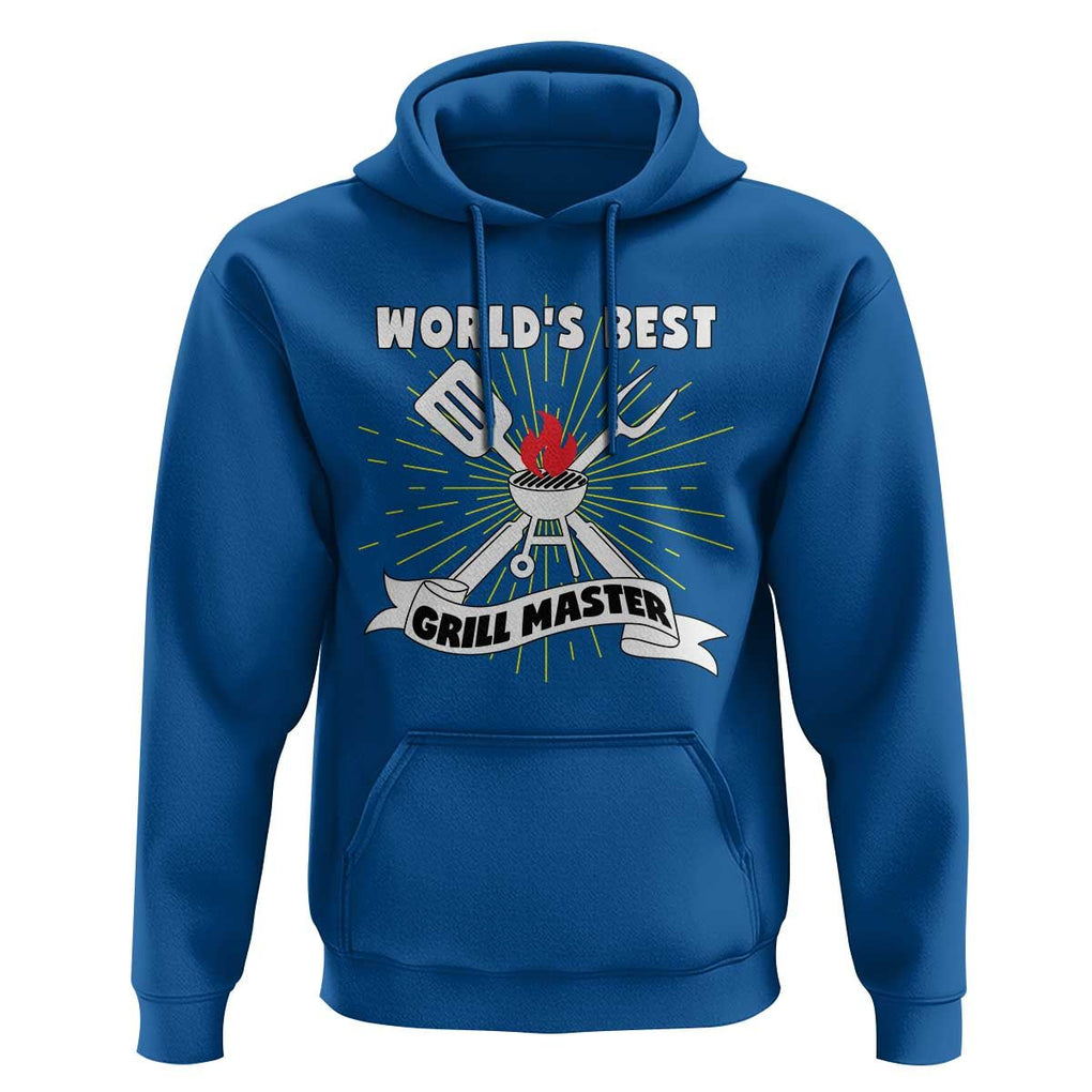 Grilling Barbecue Hoodie World's Best Grill Master BBQ Smoker TS11 Royal Blue Print Your Wear