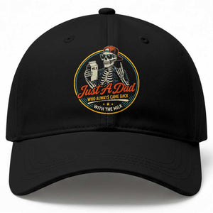Just A Dad Who Always Came Back With The Milk Baseball Cap Funny Skeleton Father TS11 Print Your Wear