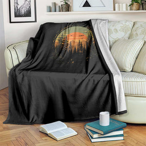 Retro Forest Trees Outdoors Nature Lover Throw Blanket TS11 Print Your Wear