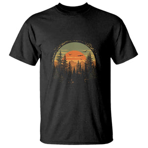 Retro Forest Trees Outdoors Nature Lover T Shirt TS11 Black Print Your Wear