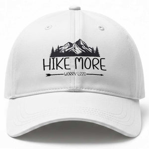 Hike More Worry Less Hiker Mountain Baseball Cap Hiking Camping Hiker Mountain