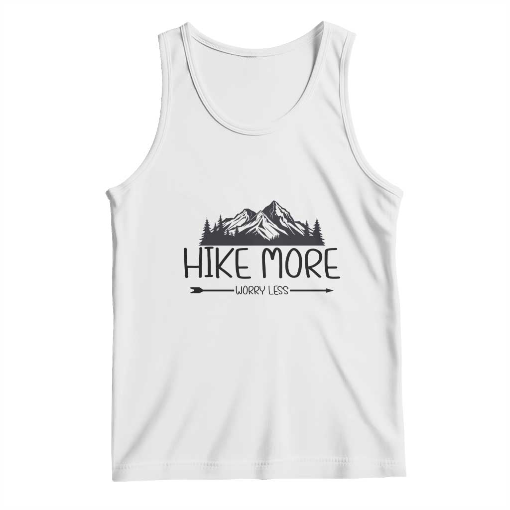 Hike More Worry Less Hiker Mountain Tank Top Hiking Camping Hiker Mountain