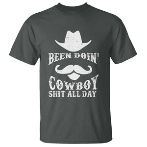 Funny Cowboy T Shirt Been Doin' Cowboy Shit Western Retro Hat TS11 Dark Heather Print Your Wear