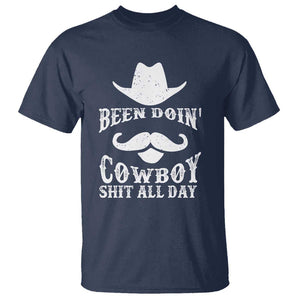 Funny Cowboy T Shirt Been Doin' Cowboy Shit Western Retro Hat TS11 Navy Print Your Wear