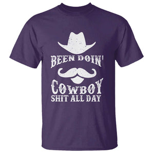 Funny Cowboy T Shirt Been Doin' Cowboy Shit Western Retro Hat TS11 Purple Print Your Wear