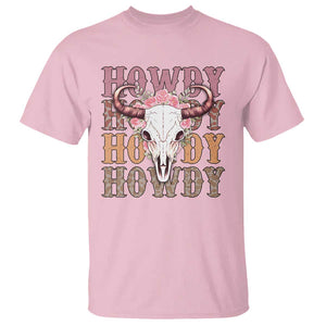 Country Cowgirl T Shirt Howdy Rodeo Cowboy Flower Skull TS11 Light Pink Print Your Wear