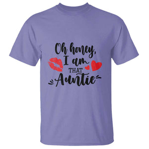 Aunt T Shirt Oh Honey I'm That Auntie Heart Lips TS11 Violet Print Your Wear