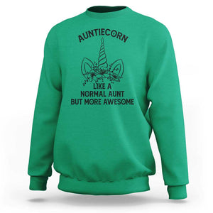 Aunt Unicorn Sweatshirt Aunticorn Like A Normal Aunt Only More Awesome TS11 Irish Green Print Your Wear