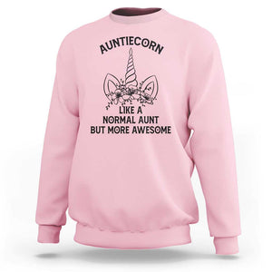 Aunt Unicorn Sweatshirt Aunticorn Like A Normal Aunt Only More Awesome TS11 Light Pink Print Your Wear