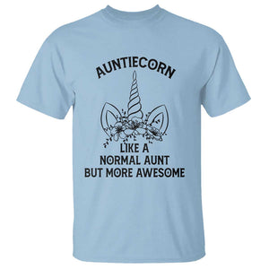 Aunt Unicorn T Shirt Aunticorn Like A Normal Aunt Only More Awesome TS11 Light Blue Print Your Wear