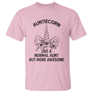 Aunt Unicorn T Shirt Aunticorn Like A Normal Aunt Only More Awesome TS11 Light Pink Print Your Wear