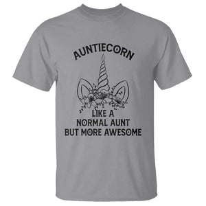 Aunt Unicorn T Shirt Aunticorn Like A Normal Aunt Only More Awesome TS11 Sport Gray Print Your Wear