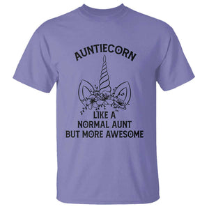 Aunt Unicorn T Shirt Aunticorn Like A Normal Aunt Only More Awesome TS11 Violet Print Your Wear