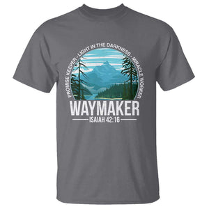 Christian T Shirt Waymaker Promise Keeper Light In The Darkness Miracle Worker Bible Verse TS11 Charcoal Print Your Wear