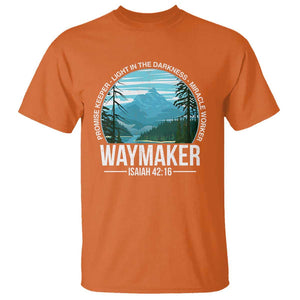 Christian T Shirt Waymaker Promise Keeper Light In The Darkness Miracle Worker Bible Verse TS11 Orange Print Your Wear