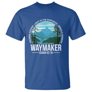 Christian T Shirt Waymaker Promise Keeper Light In The Darkness Miracle Worker Bible Verse TS11 Royal Blue Print Your Wear