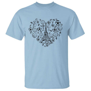 Eiffel Tower France T Shirt Ole French Paris Sport Lover TS11 Light Blue Print Your Wear