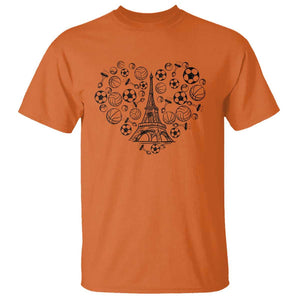 Eiffel Tower France T Shirt Ole French Paris Sport Lover TS11 Orange Print Your Wear