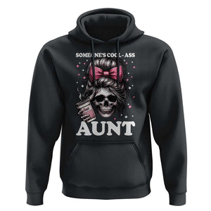Funny Aunt Hoodie Someone's Cool Ass Auntie Skull Coffee TS11 Black Print Your Wear