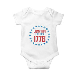 Funny Dump Him Like It's 1776 Baby Onesie Stars Political Sattire TS11 White Print Your Wear