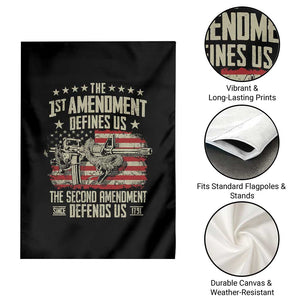 The 1st Amendment Defines Us The Second Defends Us Since 1791 Garden Flag Vintage American Flag TS11 Print Your Wear