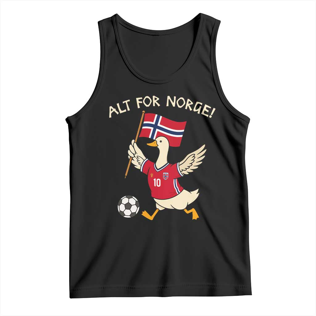 Norway Football Goose Tank Top Alt For Norge Norwegian Heritage TS11 Black Print Your Wear