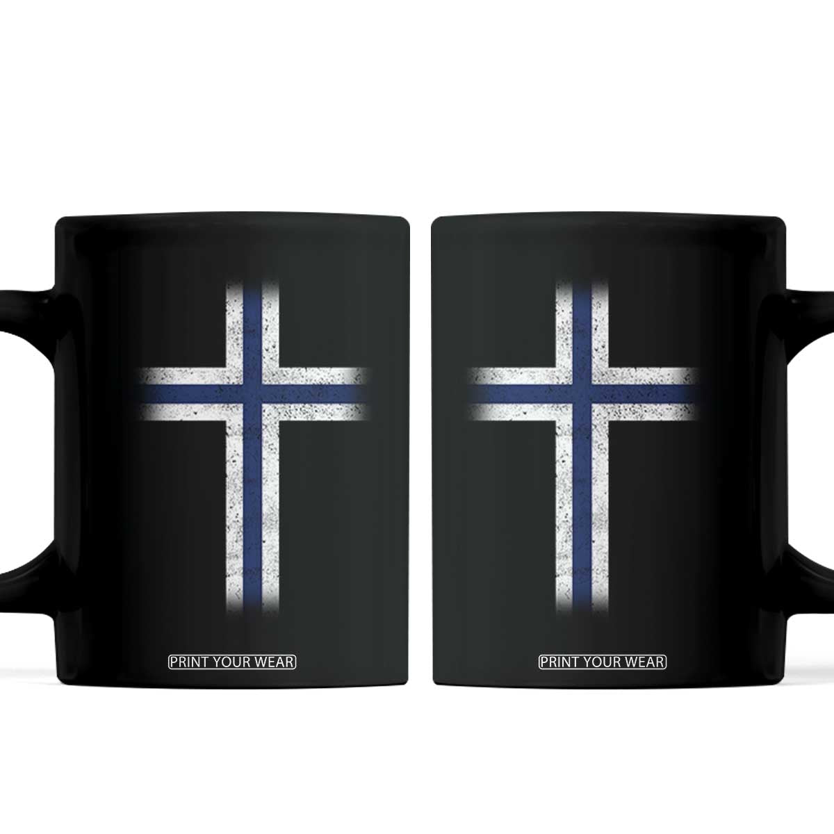 Norway Flag Distressed Nordic Symbol Norwegian Fans Coffee Mug TS11 Black Print Your Wear