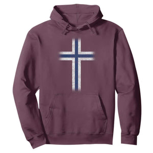 Norway Flag Distressed Nordic Symbol Norwegian Fans Hoodie TS11 Maroon Print Your Wear