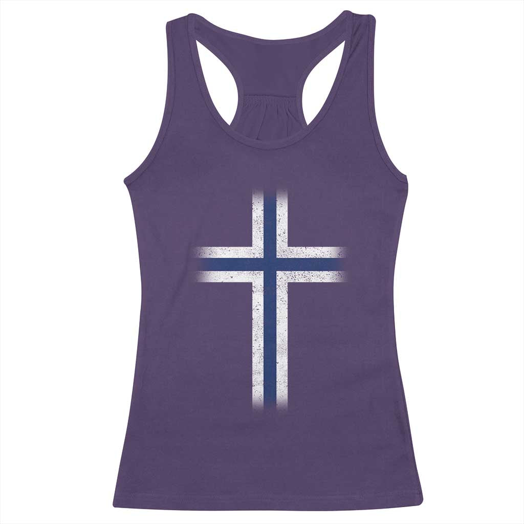 Norway Flag Distressed Nordic Symbol Norwegian Fans Racerback Tank Top TS11 Purple Print Your Wear