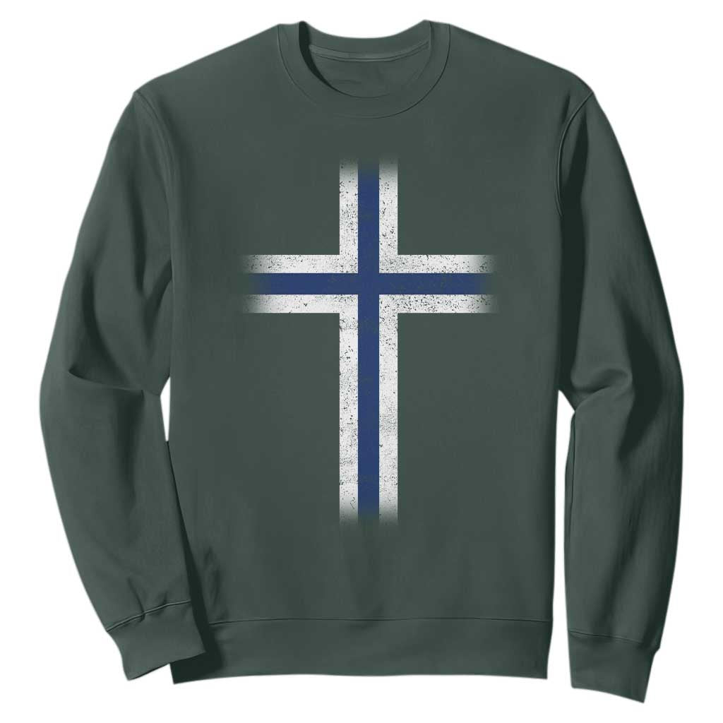 Norway Flag Distressed Nordic Symbol Norwegian Fans Sweatshirt TS11 Dark Forest Green Print Your Wear