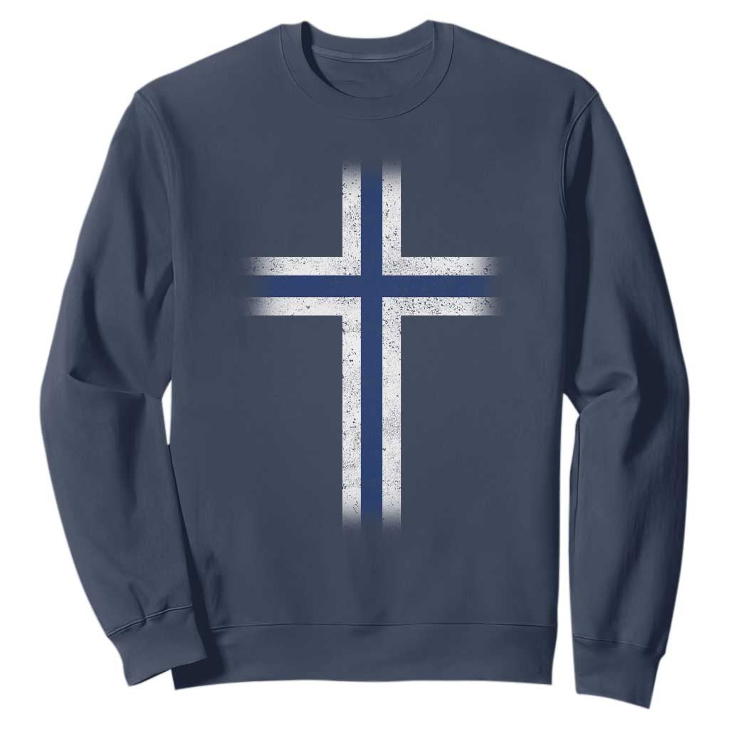 Norway Flag Distressed Nordic Symbol Norwegian Fans Sweatshirt TS11 Navy Print Your Wear