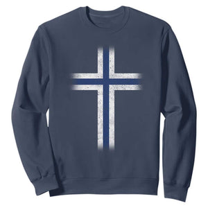 Norway Flag Distressed Nordic Symbol Norwegian Fans Sweatshirt TS11 Navy Print Your Wear