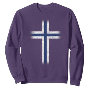 Norway Flag Distressed Nordic Symbol Norwegian Fans Sweatshirt TS11 Purple Print Your Wear