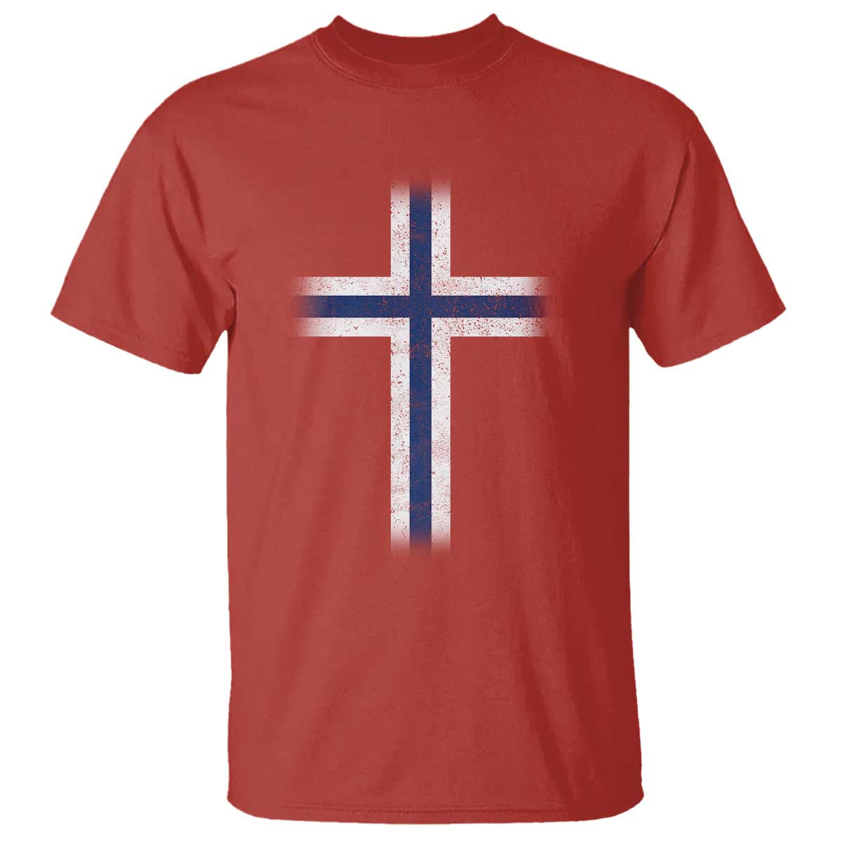 Norway Flag Distressed Nordic Symbol Norwegian Fans T Shirt TS11 Red Print Your Wear