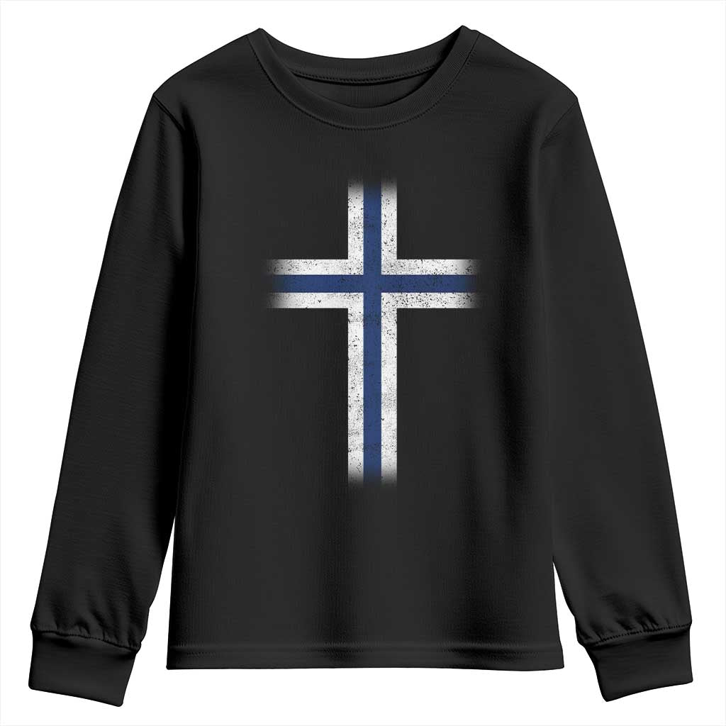 Norway Flag Distressed Nordic Symbol Norwegian Fans Youth Sweatshirt TS11 Black Print Your Wear