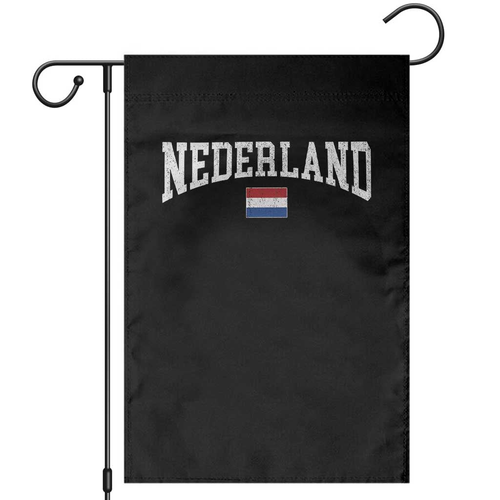 Nederland Sports Throwback Design Garden Flag Vintage Dutch Holland Flag Soccer Jersey Style TS11 Black Print Your Wear
