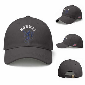 Norway Norwegian Lion Athletic Sports Jersey Style Baseball Cap TS11 Baseball Cap Universal Fit Dark Gray Print Your Wear