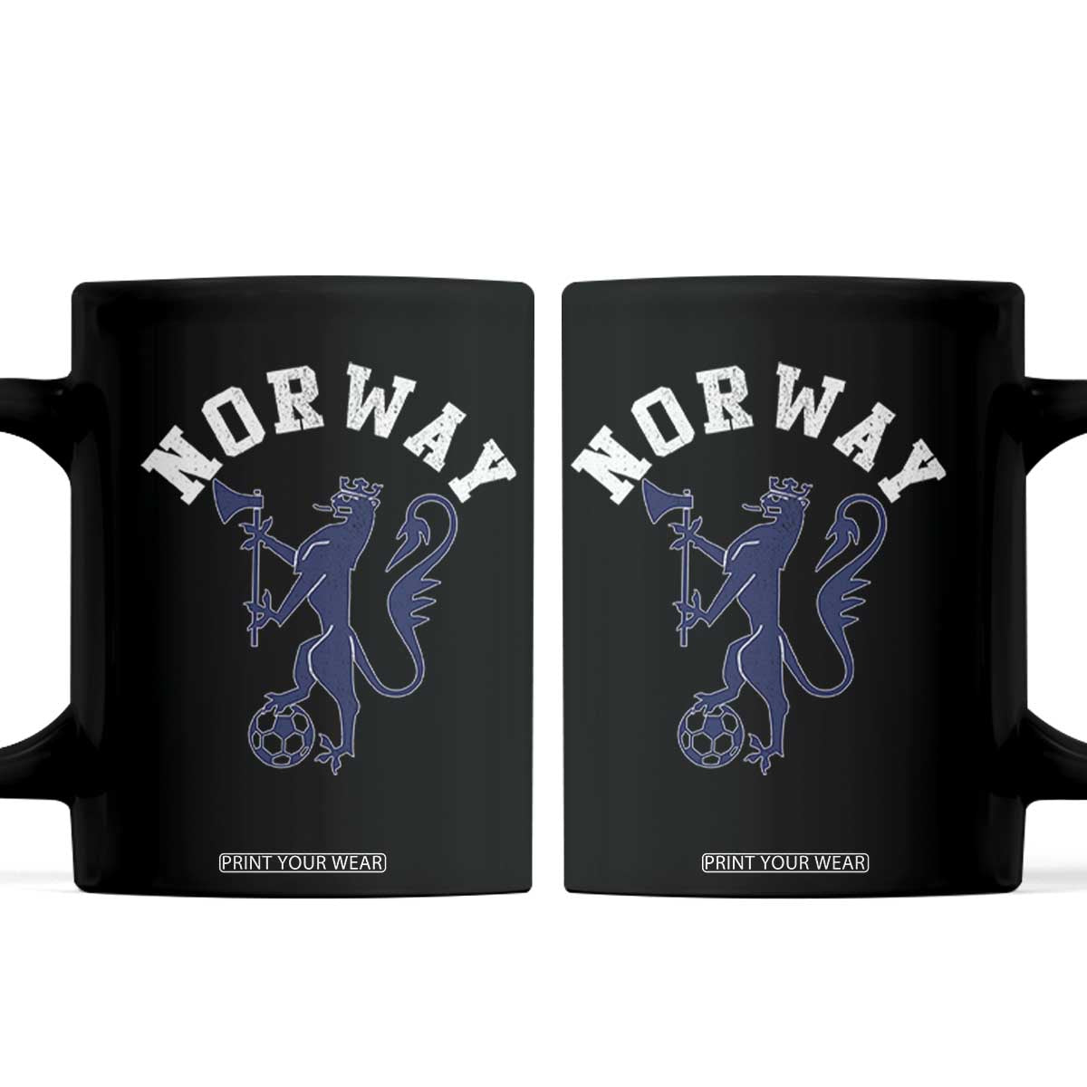 Norway Norwegian Lion Athletic Sports Jersey Style Coffee Mug TS11 Black Print Your Wear
