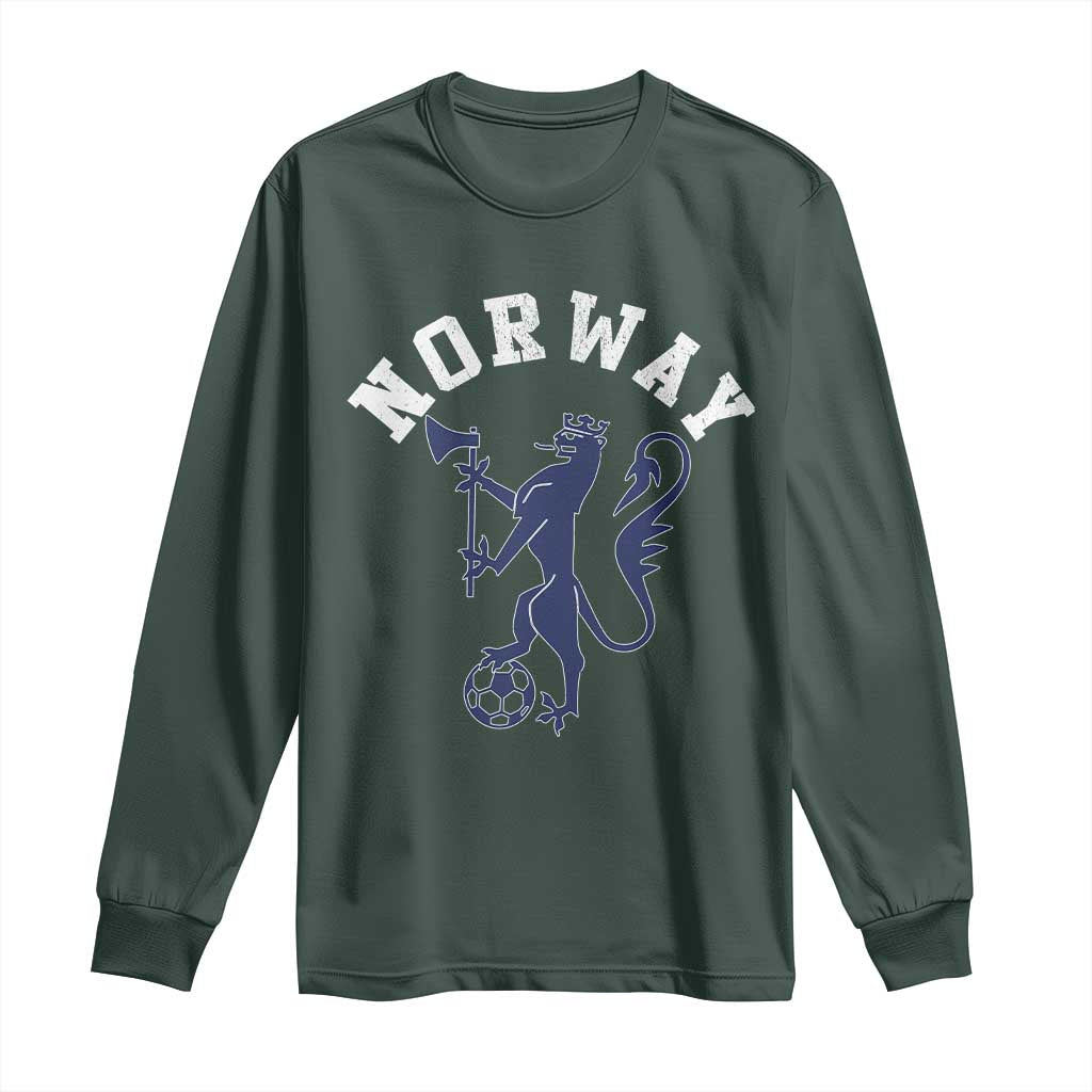 Norway Norwegian Lion Athletic Sports Jersey Style Long Sleeve Shirt TS11 Dark Forest Green Print Your Wear