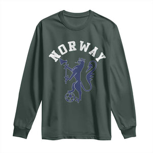 Norway Norwegian Lion Athletic Sports Jersey Style Long Sleeve Shirt TS11 Dark Forest Green Print Your Wear