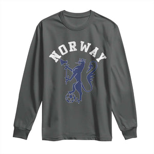 Norway Norwegian Lion Athletic Sports Jersey Style Long Sleeve Shirt TS11 Dark Heather Print Your Wear