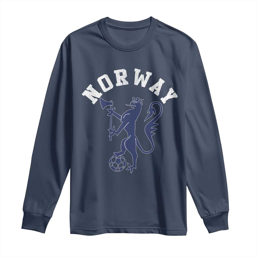 Norway Norwegian Lion Athletic Sports Jersey Style Long Sleeve Shirt TS11 Navy Print Your Wear