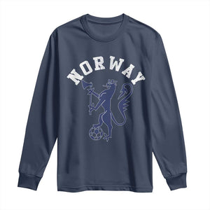 Norway Norwegian Lion Athletic Sports Jersey Style Long Sleeve Shirt TS11 Navy Print Your Wear